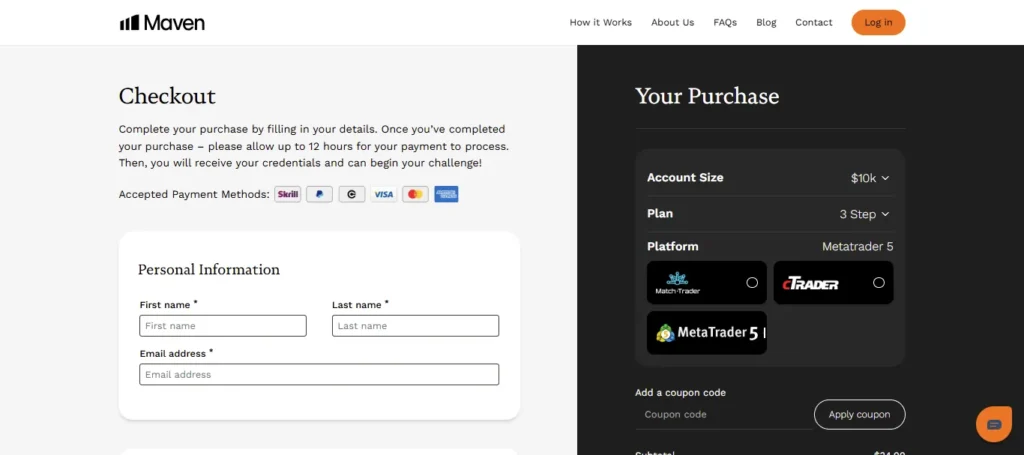 Maven Trading Complet Process