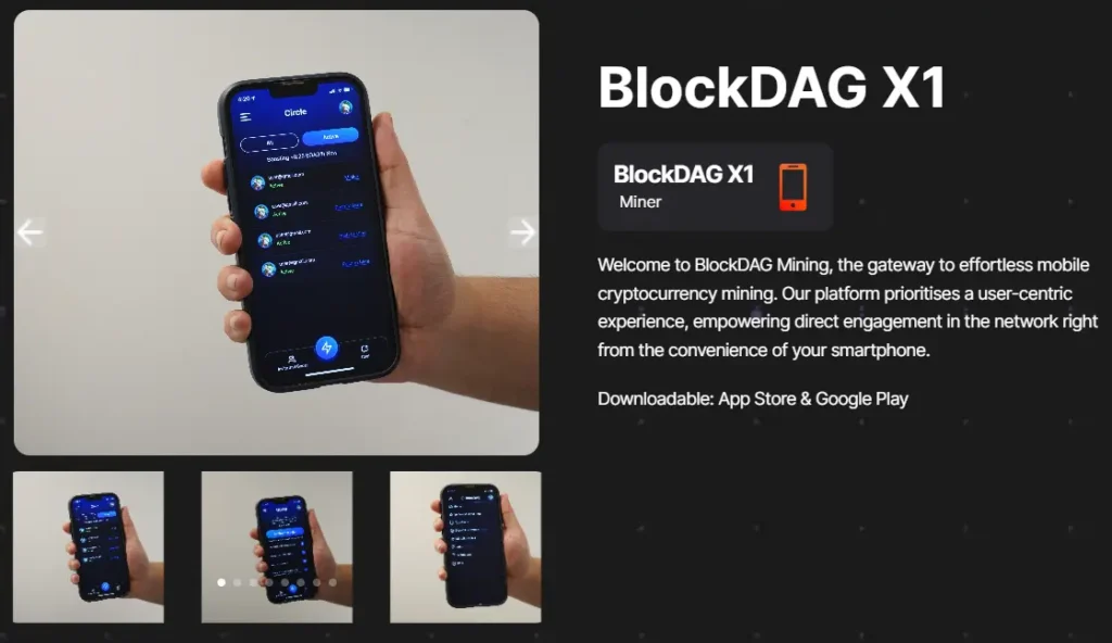 BlockDAG X1 Mobile Mining App