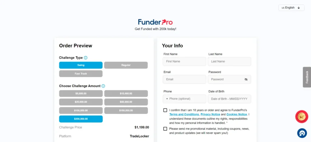 FunderPro Proceed to checkout