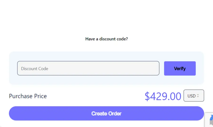 Instant Funding Discount Code Box