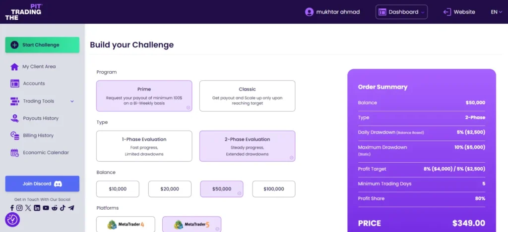 The Trading Pit Checkout Process