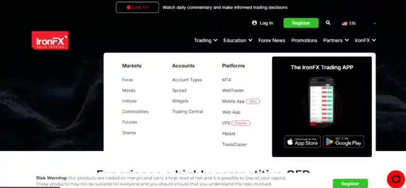 IronFX Trading Platforms and Tools