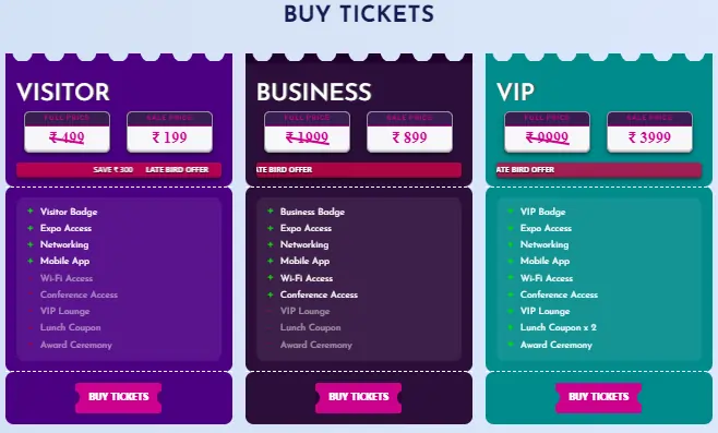 Money Expo 2024 Ticket Types and Pricing