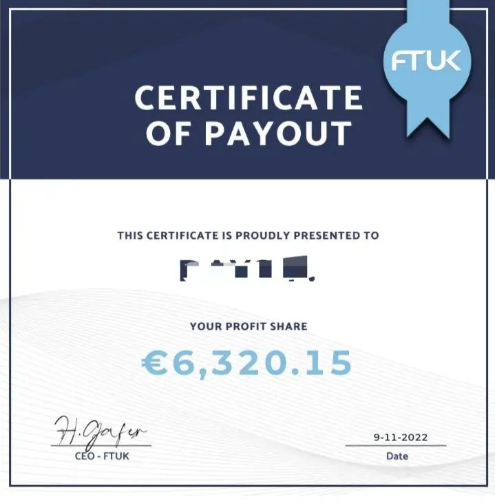 FTUK Payout Certificates 