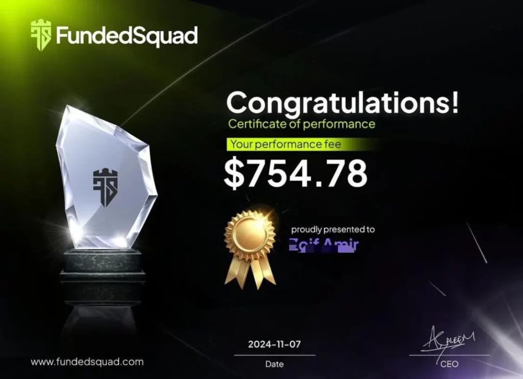 FundedSquad Payout Certificates