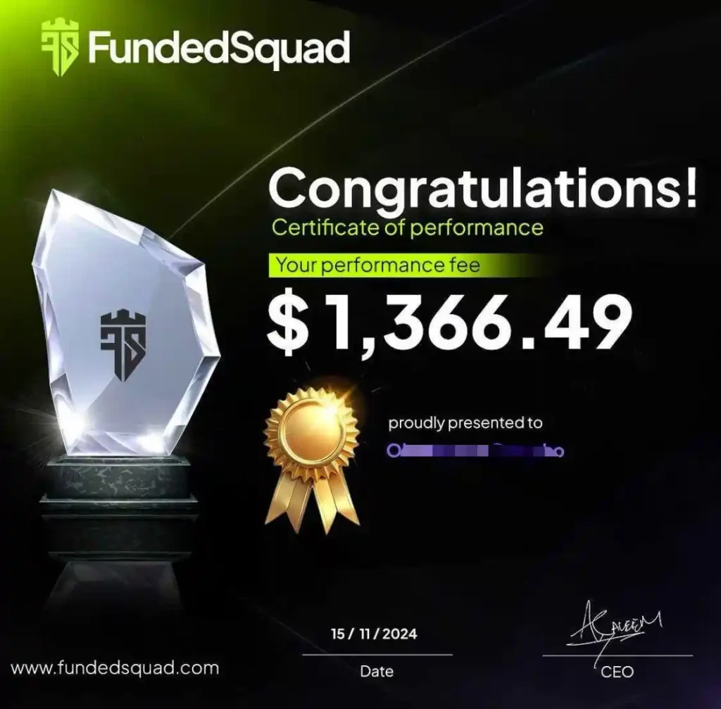 FundedSquad Payout Certificates