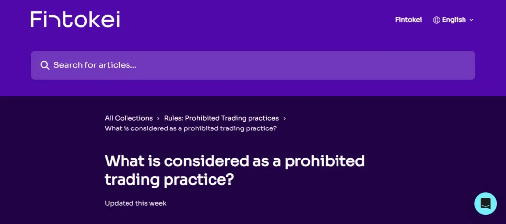 Prohibited Trading Practice