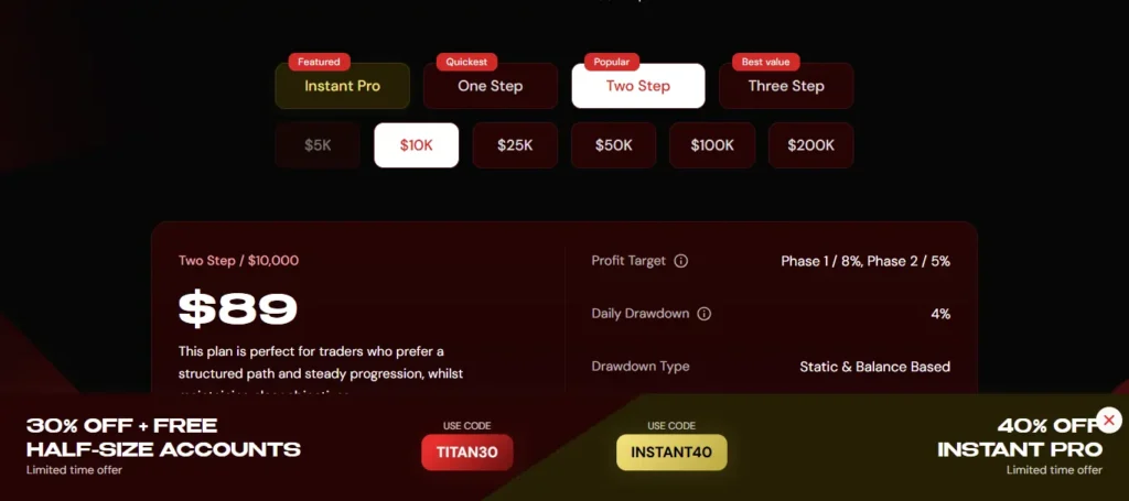 TCM Two-Step Funding Plans