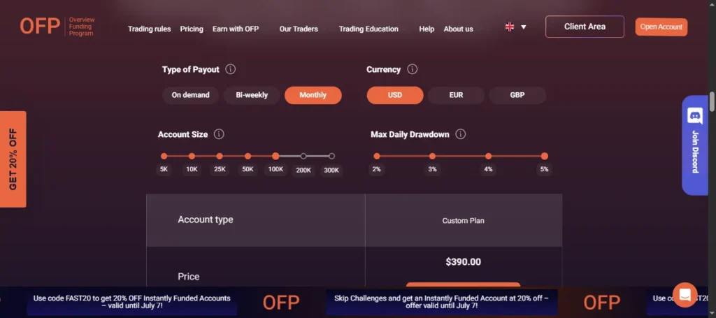OFP Funding Accounts